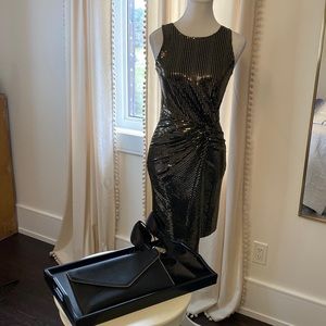 Aqua Shimmer Mini Knot Dress